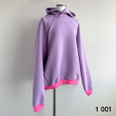 1 001 【HOODIE】 オーバーサイズフーディ大きめサイズのパーカー コクーンシルエット ライラック ネオンピンク 春服 春トップス イチゼロゼロイチ 日本製 送料無料