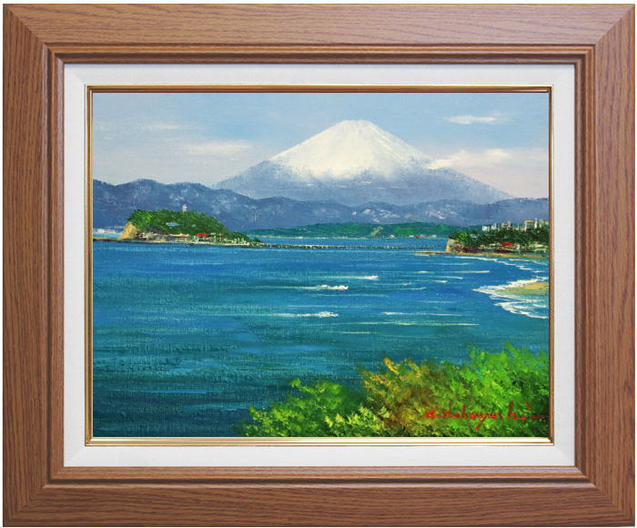 小林幸三 「 湘南の富士 」 油絵 油彩画 F6 ( 6号 )のサムネイル