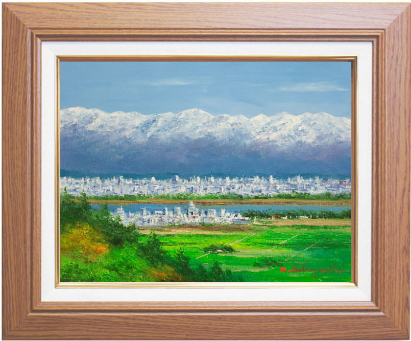 Rakuten - 小林幸三 「 立山連峰 」 油絵 油彩画 F6 ( 6号 )