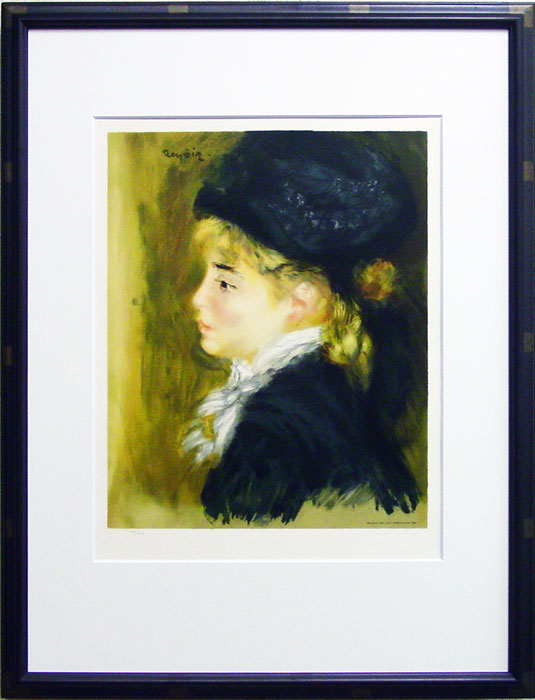 ピエール=オーギュスト・ ルノワール 「 ド・マルゴといわれる女の肖像 」 石版画ルノワール名作撰より リトグラフ 石版画