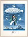 レイモン・ペイネ「 魚の飛行船 」リトグラフ 版画