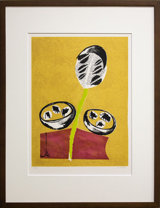 アニック・クロード 「 メイン 川魚 」リトグラフ 版画