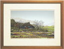 宮本秋風 郷愁六景「 残雪 」 木版画 【中古】
