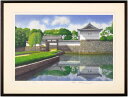 山家久幸『桜田門』(皇居の四季より：夏)セリグラフ版画