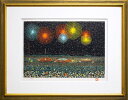 山下 清「 長岡の花火 」 リトグラフ 版画【中古】