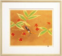 上村淳之 「 常鶲 」 じょうびたき 尉鶲 オリジナルリトグラフ 石版画
