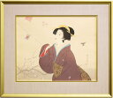 鏑木清方 「 初東風 」 木版画 【中古】