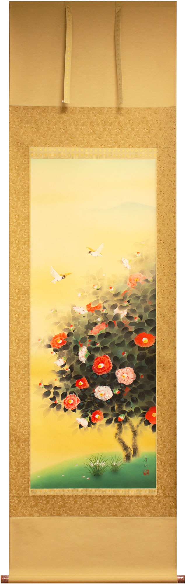 楽天市場】椿 掛け軸(掛軸|アート・美術品・骨董品・民芸品 楽天市場】椿 掛け軸(掛軸|アート・美術品・骨董品・民芸品