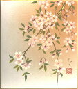 奥田久志 「 しだれ桜 」 色紙絵