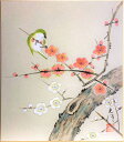 鈴木光洋『梅に鶯』色紙絵