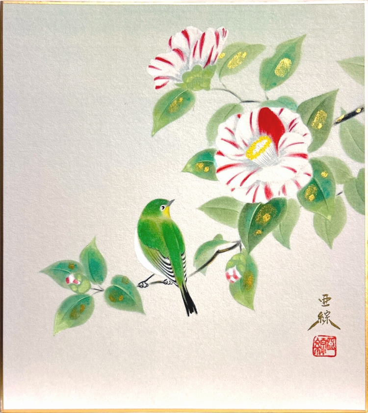 楽天市場】椿(テーマ(絵画)動物)(日本画|絵画):アート 楽天市場】椿(テーマ(絵画)動物)(日本画|絵画):アート