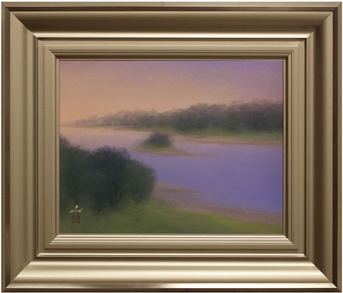 河本　正『払旦』日本画 F6（6号）【中古】