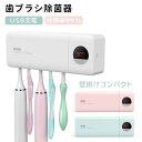 歯ブラシ除菌器 壁掛け コンパクト USB充電式 紫外線 UV-C 歯ブラシホルダー 旅行 デンタルケア 自動除菌 歯ブラシ除菌庫 歯磨き粉ディスペンサー