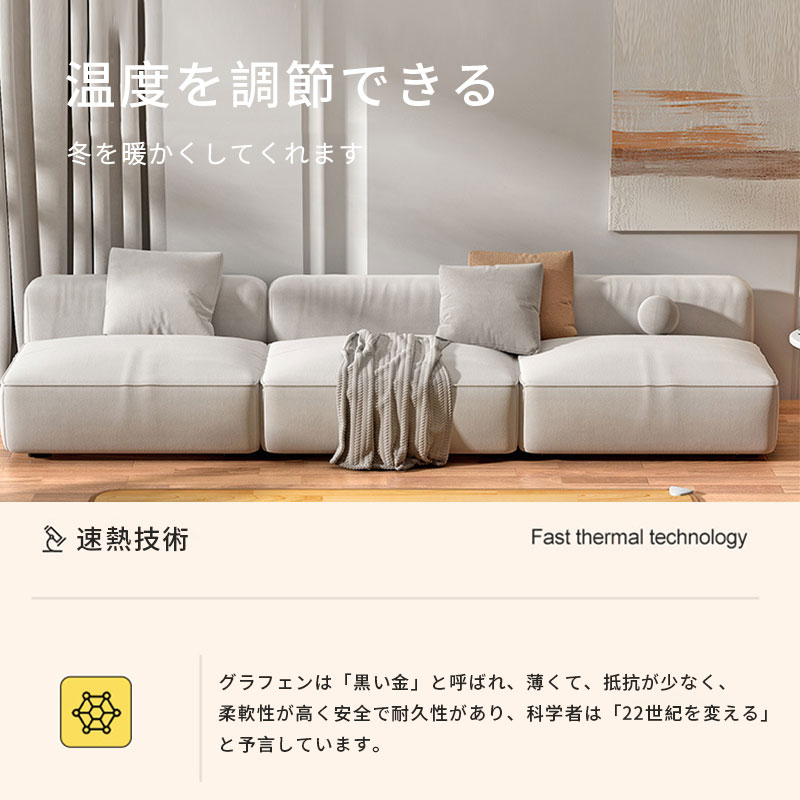 ホットカーペット 本体 100cm 200cm 60段階温度調節 電気カーペット 電気マット ホ...