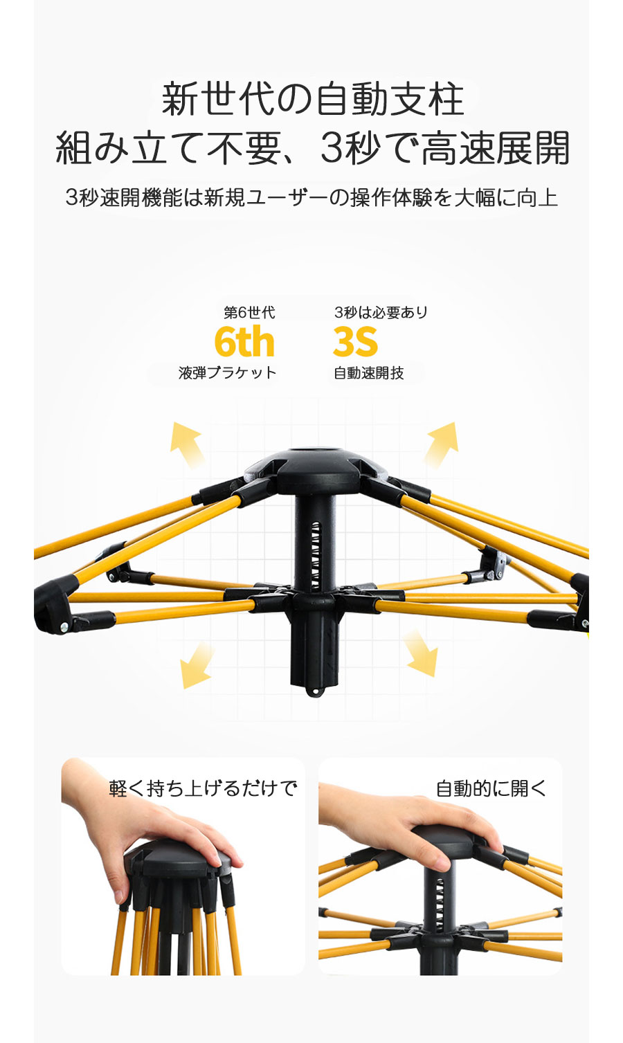 ワンタッチテント フルクローズ 2人用 3-4人用 テント ワンタッチ おしゃれ ドームテント 折りたたみ 簡易テント 軽量 防水 キャンプ アウトドア ベランピング ソロキャンプ 公園 収納袋付 日除け 紫外線防止 遮光 BBQ 海 レジャー 人気210×150×125cm 210×200×135cm garude121-10017931 エルラガルデ楽天市場店 サンプル画像3