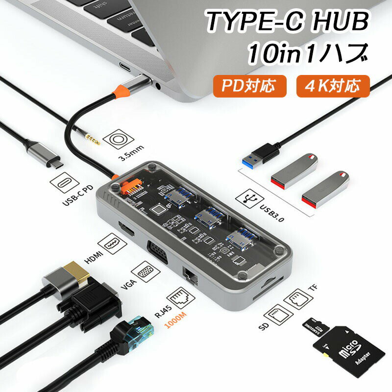 4K HDMI キャプチャーボード USB3.0 USB-C ハブ 1...(2.0)