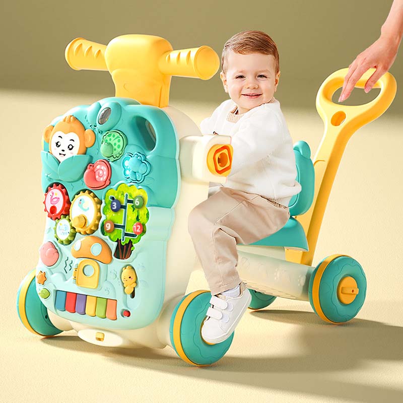 手押し車 知育 遊び 付き おもちゃ 知育玩具 ベビーウォーカー かたかた つかまり...