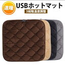 電気マット ホットマット 発熱マット 車載加熱座布団 加熱パッド usb給電式 ミニ電気カーペット 温座 ホットクッション 寒さ対策 温度調整可能 シートヒータ...