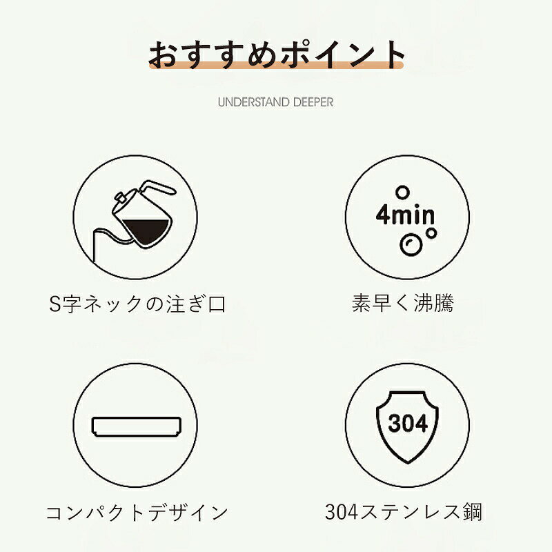 コーヒーポット コーヒーケトル 電気ケトル コーヒードリップポット 天然木柄 蓋付き 細口ドリップケトル 800ml ステンレス コーヒー器具 オフェス 北欧風 キャンプ 新生活 カフェ 喫茶店 お茶用品 電気ポット 電気やかん 湯沸かしポット 湯沸しポット 湯沸かしケトル garude121-10001017 エルラガルデ楽天市場店 サンプル画像2