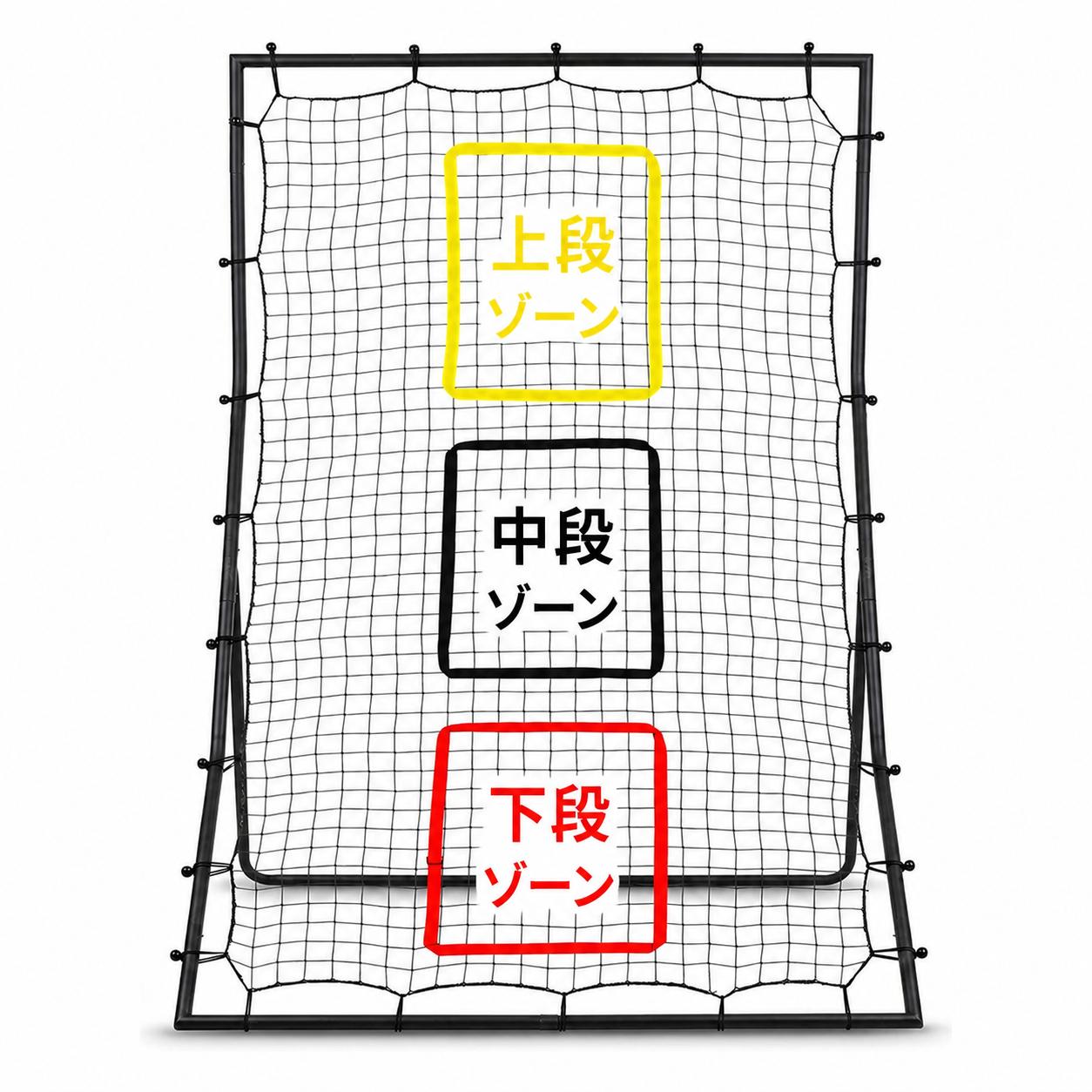 乐天商城 - 【限定ク一ポン利用で1000円】野球練習ネット 3 ゴールゾーン付きリバウンダー 6×4 フィート 野球・ソフトボール兼用｜ピッチング・フィールディングトレーニング対応 反復練習用ネット 個人・チームスポーツ練習器具
