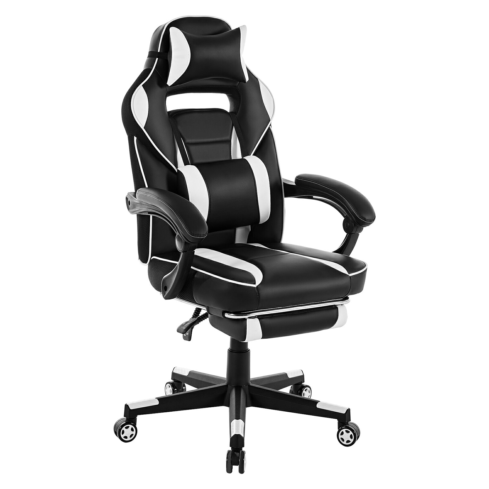 【10%OFF・27日迄】【GARVEE】ゲーミングチェア オフィスチェア リクライニング 大型 フットレスト付き ヘッドレスト ランバーサポート 調整可能 ブラックブルー pcチェア 椅子 テレワーク ハイバック デスクチェア 大人用 ゲームルーム家 デスク用チェア