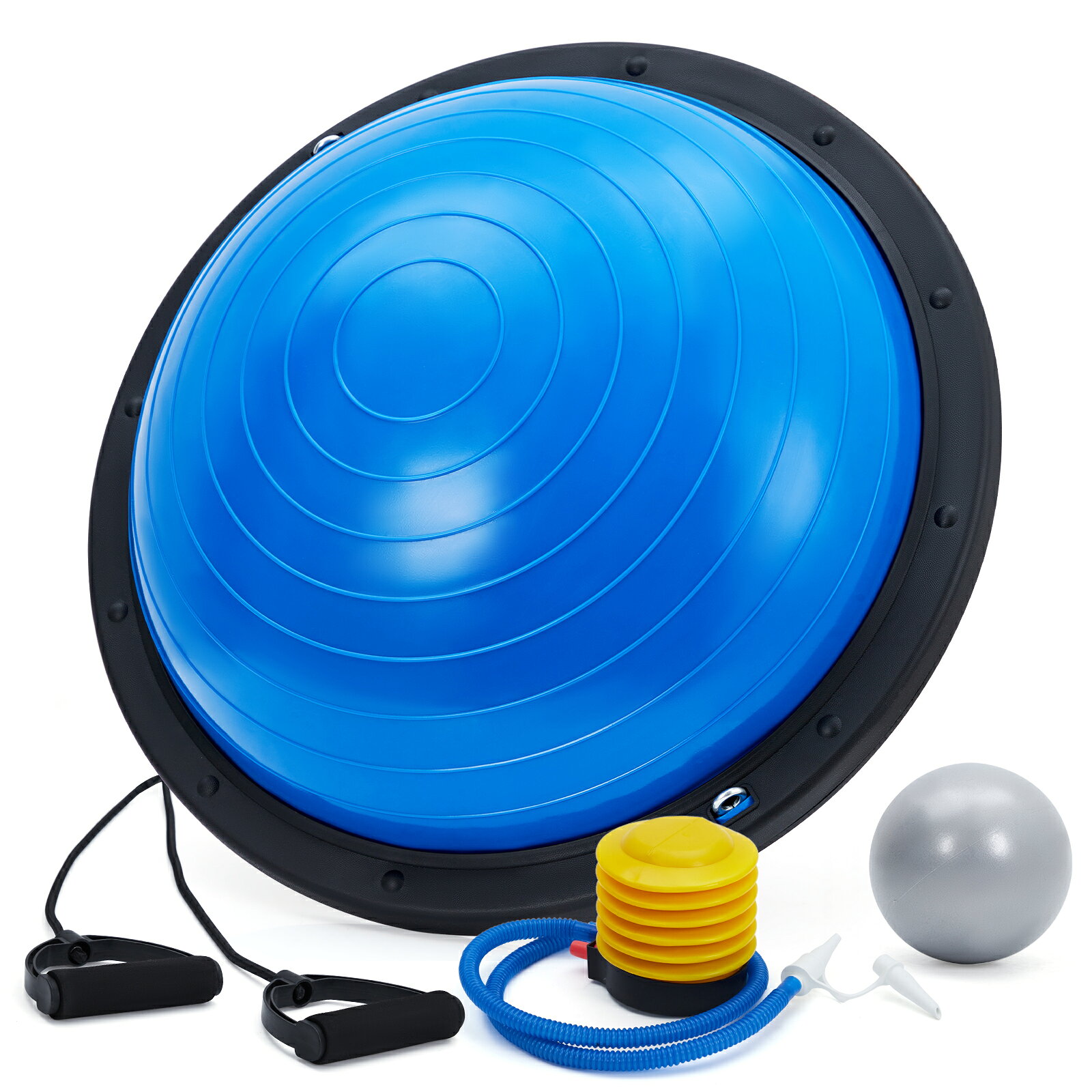 【10%OFF・27日迄】【GARVEE】バランスボール 半球型 バランスドーム ハーフ ボール バランス トレーニングボール レジスタンスバンド ポンプ ホームジム 体幹 トレーニング用 高耐久 エクササイズ ヨガ ピラティス 筋肉 筋力 ジム ヨガボール アウトドア 自宅