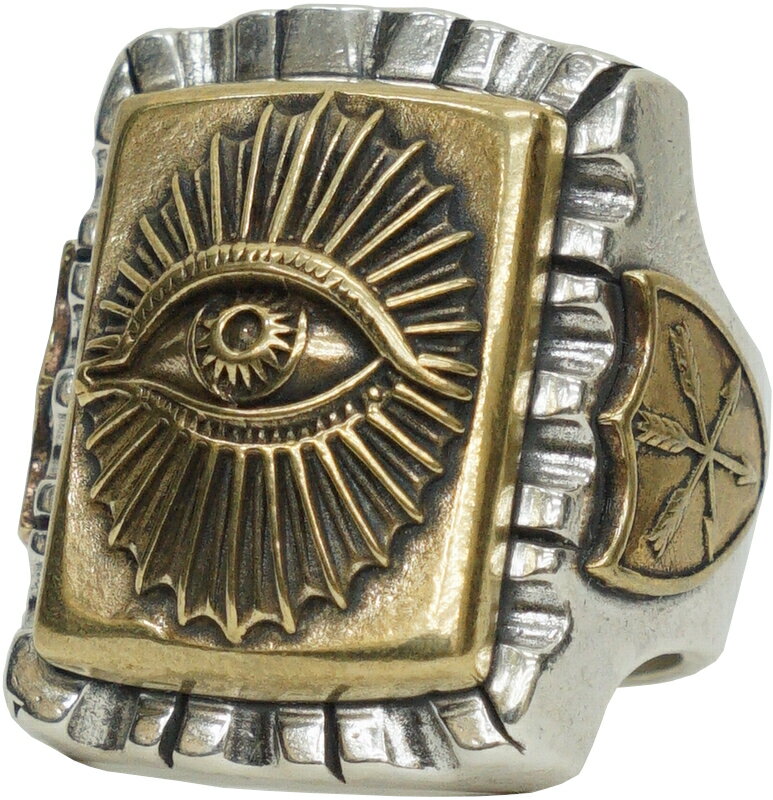 楽天GARYULHN Jewelry（エルエイチエヌ ジュエリー） ハンドメイド All Seeing Eye Souvenir リング シルバー x ブラス メンズ ring 【あす楽】