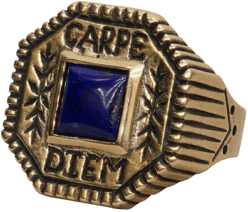 LHN Jewelry(エルエイチエヌ ジュエリー) 米国製 ハンドメイド 真鍮 x ラピス カルペディエム リング ブラス Carpe Diem Ring Brass Lapis 【あす楽】