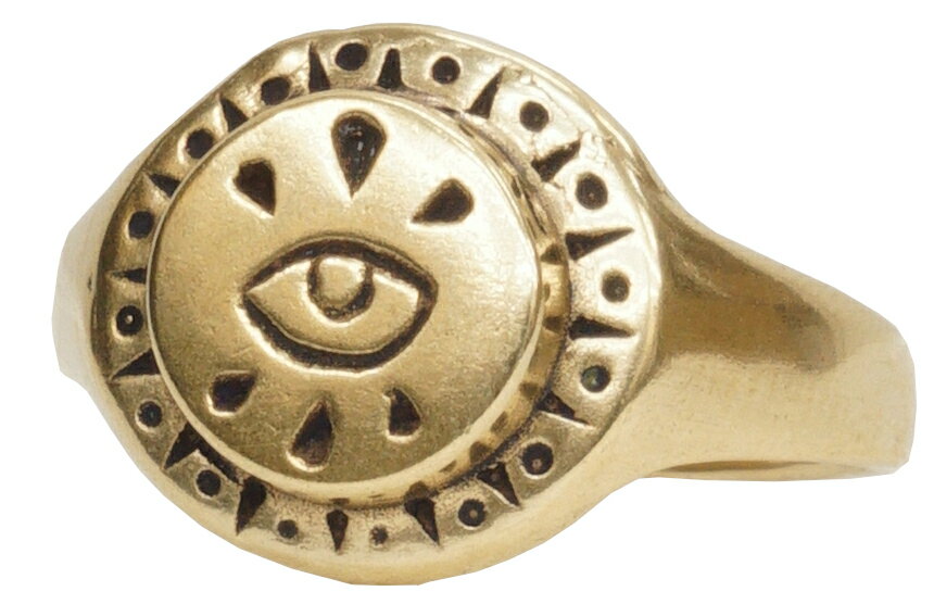 LHN Jewelry(エルエイチエヌ ジュエリー) アメリカ製 ハンドメイド Small All Seeing Eye リング 真鍮 メンズ レディース ユニセックス Brass Ring 