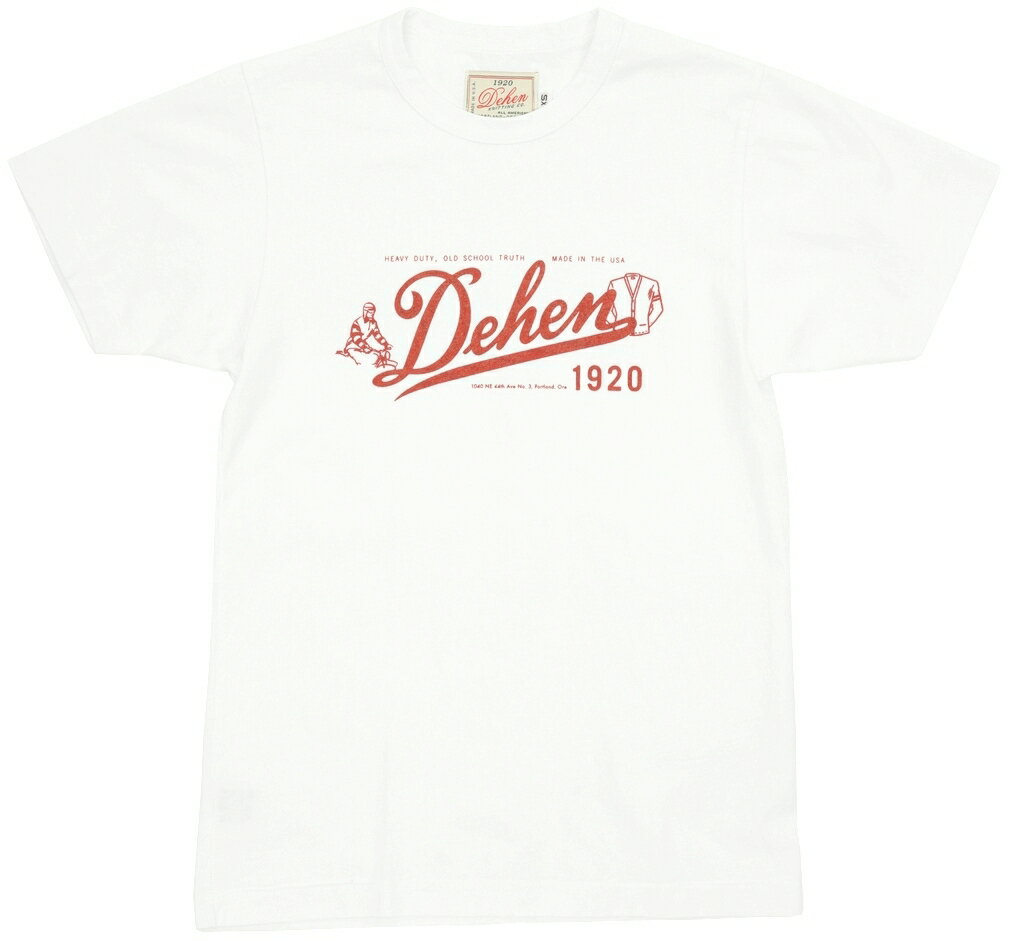 Rakuten - Dehen 1920(デーヘン) アメリカ製 ヴィンテージ ロゴ プリント Tシャツ ホワイト メンズ Vintage Logo Tee White 【あす楽】