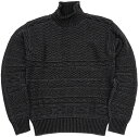 (ダブルアールエル) RRL コットン ロールネック セーター ブラック インディゴ メンズ Black Indigo Roll Neck Sweater 