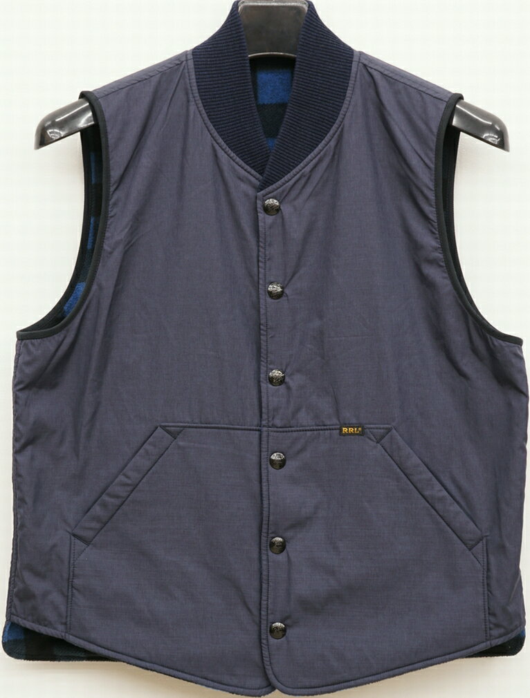 (ダブルアールエル) RRL バッファローチェック リバーシブル ベスト メンズ Reversible Vest 