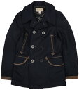 (ダブルアールエル) RRL レザー トリム ピーコート ネイビー メンズ Leather Trim Peacoat 【あす楽】