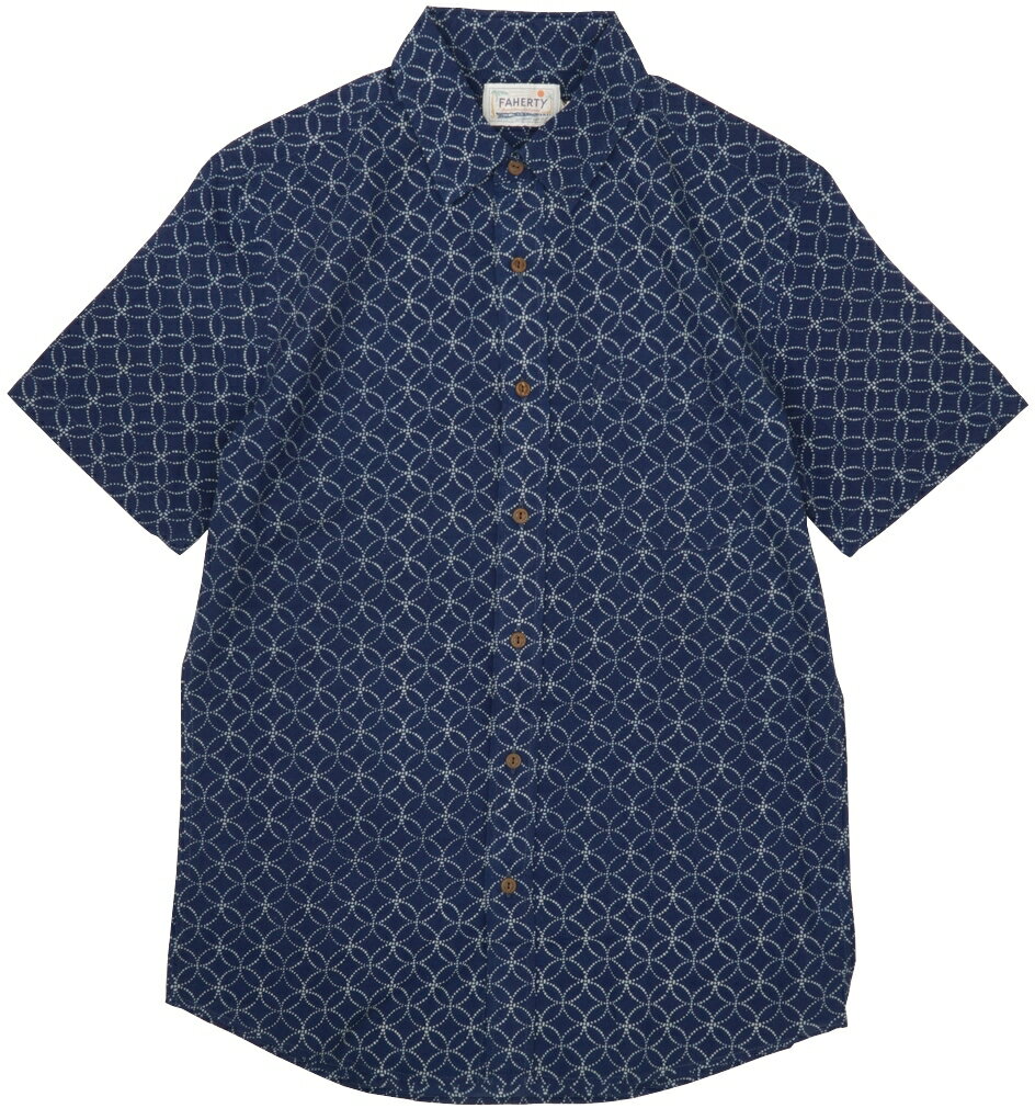 Rakuten - FAHERTY BRAND (ファリティ ブランド) トロピカル コットン 半袖 シャツ メンズ Moonlight Batik Shirt 【あす楽】