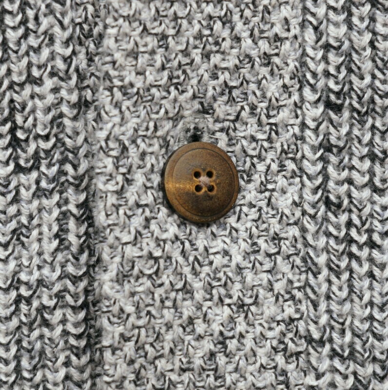 FAHERTY BRAND (ファリティ ブランド) オーガニック コットン カーディガン カシミアブレンド 霜降りライトグレー メンズ Marled Cotton Cardigan Light Grey【あす楽】