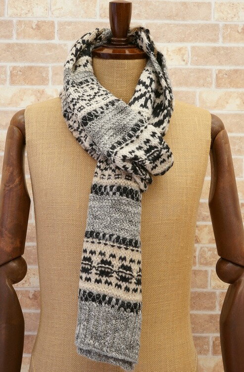 ラルフローレン Denim&Supply デニム＆サプライ フェアアイル マフラー ウール ブレンド Fair Isle Scarf