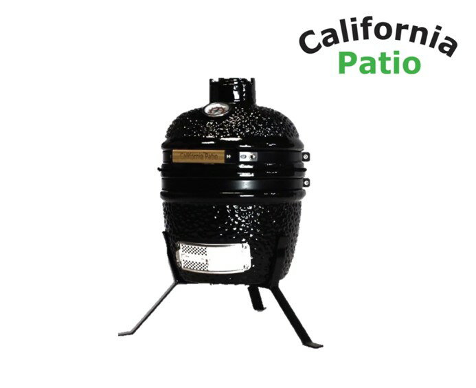 1年保証付 カリフォルニアパティオ California Patio セラミック製チャコールBBQグリル　グリルカバー付き 木炭使用BBQコンロ セラミックバーベキューコンロ 炭焼きグリル Ro mini Grill