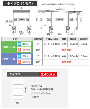 *シナネン*カーポート 太陽光発電 おひさまCARルーフ 東芝 標準モデル 屋根勾配2゜タイプC [1台用] 太陽光発電 カーポート 280W【メーカー直送商品】自動車 駐車場 車庫 ガレージ 自宅 ソーラー ルーフ 日よけ 屋根材