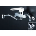 KVK水栓金具 MSK110KRU/MSK110KZRU キッチン用水栓 壁付シングルレバー シングル混合栓 一般地 寒冷地