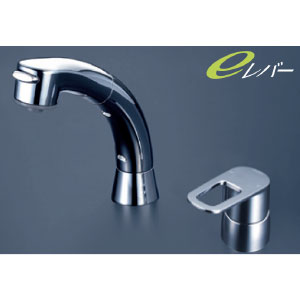 KVK水栓金具 FSL121DET/FSL121DZET シングルレバー式洗髪シャワー 洗面用水栓 eレバー 一般地 寒冷地
