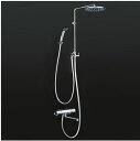 KVK水栓金具 KF3130/KF3130L 快適丸ヘッド オーバーヘッドシャワー付サーモ 右仕様・左仕様 170mmパイプ付