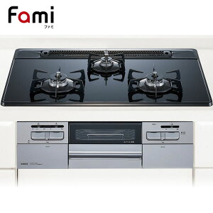 ノーリツ ビルトインコンロ 75cm幅 fami N3WQ7RWTSSI ブラックガラストップ/メタリックシルバーフェイス ノーリツ ビルトインコンロ 75cm幅 fami N3WQ7RWTSSI ブラックガラストップ/メタリックシルバーフェイス