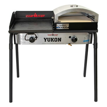 キャンプシェフ YUKON 2バーナーBBQグリル YK60LW(J) グリドル＆ピザ窯セット [国内正規品] Camp Chef《山梨倉庫出荷》