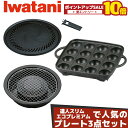 \8/1限定!エントリーでP10倍/ イワタニ プレート3種セット 焼肉プレートL 網焼きプレート たこ焼プレート カセットコンロ カセットフー