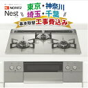 関東エリア限定 工事費込み ノーリツ ビルトインコンロ Nest ネスト 60cm 都市ガス N3WU5PWAP2STE Noritz