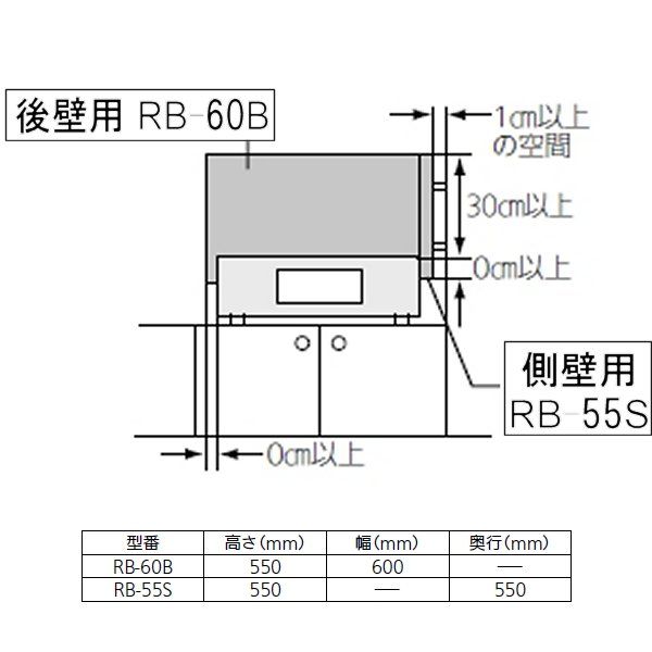 リンナイ　防熱板（側壁用） RB-55S2（旧：RB-55S）