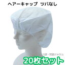 【20枚セット】 ヘアキャップ インナーキャップ つば無し インナー キャップ 不織布 LL 白 メッシュ 食品加工 食品工場 給食 調理 食堂 病院 レストラ...