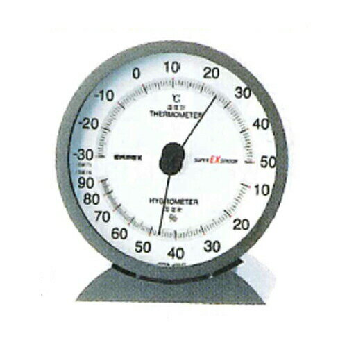 スーパーEX高品質温・湿度計　EX-2717　温・湿度計（シルバー）　エンベックス