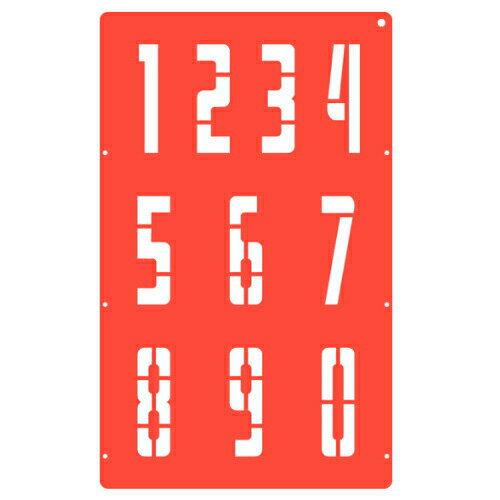 スプレーシート HS-T100 文字高100mm 文字幅30mm 長体数字 ハイビスカス