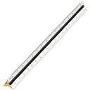 三角スケール(一般向) 30cm 竹芯セル張 副尺なし No.16-301